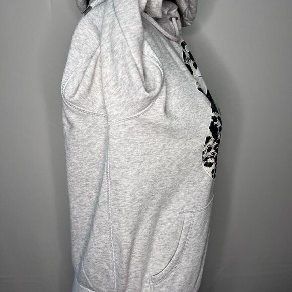 H&M "The Rolling Stones" Leopard Print Tongue Graphic Gray Sweatshirt Hoodie XS - Picture 4 of 7